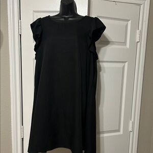 Cute  Black Ruffle Sleeve Dress